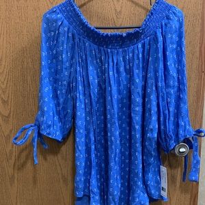 Off the shoulder anchor tunic